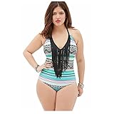 Generic Womens Sexy Plus Size Swimsuit Backless Halter One Piece Swimwear