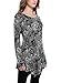 BAISHENGGT Women's Crewneck Long Sleeve Handkerchief Hem Tunic Top XX-Large Black Floral