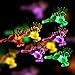 LEVIITEC Reindeer Garden Decorations Lights, Solar Outdoor String Lights with Light Sensor 30 LED 19.7ft 8 Modes for Holiday Party Outdoor Decorations Waterproof Multicolor