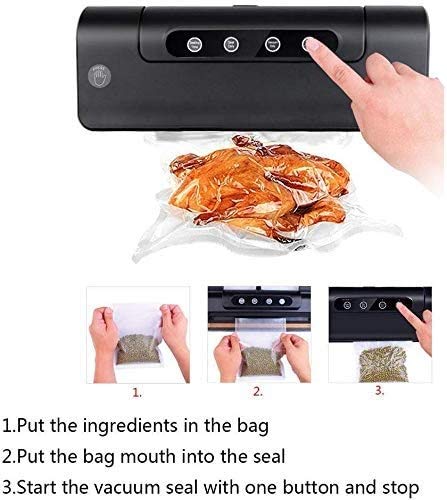 LKNJLL Vakuumierer Maschine, automatische Luftdichtsystem Lebensmittel Sealer for Food Saver – Bild 6
