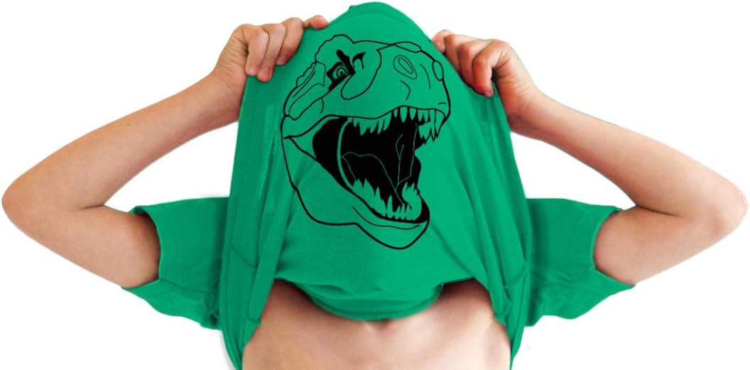 Youth Ask Me About My Trex T Shirt Funny Cool Dinosaur Flip Graphic Print Kids: Clothing