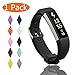 KingAcc Compatible Replacement Bands for Fitbit Alta HR, Fitbit Alta, Silicone Fitbit Alta HR Band Alta Band, Buckle Wristband Strap Women Men (1-Pack, Black, Small)