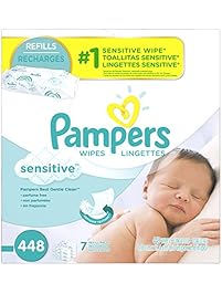 Pampers Baby Wipes Sensitive 7X Refill, 448 Diaper Wipes