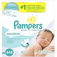 Pampers Sensitive Water Baby Wipes 7X Refill Packs, 448 Count