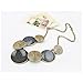 SUMAJU VTG 18KGP Gold Tone Round Choker Big Drop Acrylic Chain Bib Necklace for Women