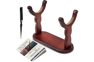 HalleluYAH Set of Shofar Stand - with Cleaning Brush, Blowing Guide | Fits All size of Kudu Horn Kosher Yemenite Shofars, Ory