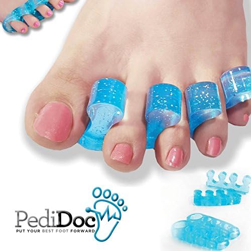 Toe Stretchers and Separators – Gel Toe Spreaders Kit by PediDocTM - Instant Therapeutic Relief for Bunion, Plantar Fasciitis and Other Foot Pains