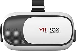 VR Box 2.0 110 Degree Viewing Immersive VR Virtual Reality Headset 3D Movie Game Box for iPhone X 8 7 6/6s Plus, Other Smartphones 4.7-6.0in Screen + Bluetooth Remote Control