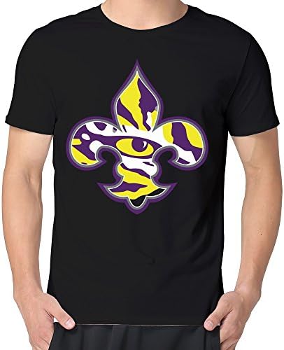 100% Cotton Men's LSU Tiger Eye Icon T-shirt Black