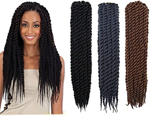 FeiBin Synthetic Hair Crochet Braids 14" 2X Big Senegalese Twist (Havana Mambo Twist Style) (6-Pack,Purple)