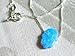 Blue Opal Hamsa Necklace and 925 Silver Chain