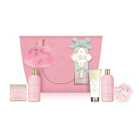 Baylis & Harding Geschenkset mit Zizz und Holunderblüten, zum Entspannen und Retreat, Pink