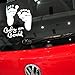 Yosoo Car Stickers Decals Cute Baby Footprint On Board Waterproof Custom Graffiti Decals for Laptop Helmet Skateboard