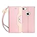 FYY Leather Case with Mirror for iPhone SE Case 2022 (3rd Gen)/iPhone SE Case 2020 (2nd Gen)/iPhone 7 Case/iPhone 8 Case 4.7