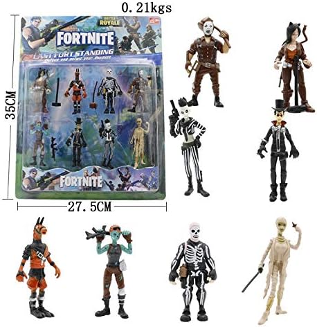 JJLESUN3 Fortnite Game Action Figures,3D Characters Dolls Model Anime Cartoon,For Kid Teens Birthday Present 8Pcs/Set,Adults Popular Art Gifts Collection Merchandise Pvc Toys