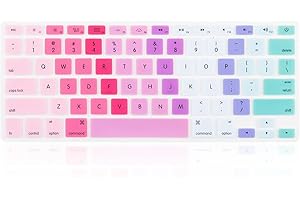 Silicone Keyboard Cover Skin for MacBook Air 13 Inch A1466 A1369(Release 2010-2017)& MacBook Pro 13" 15" 17" (2015 Or Older V