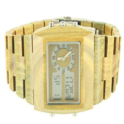 wooden digital watch