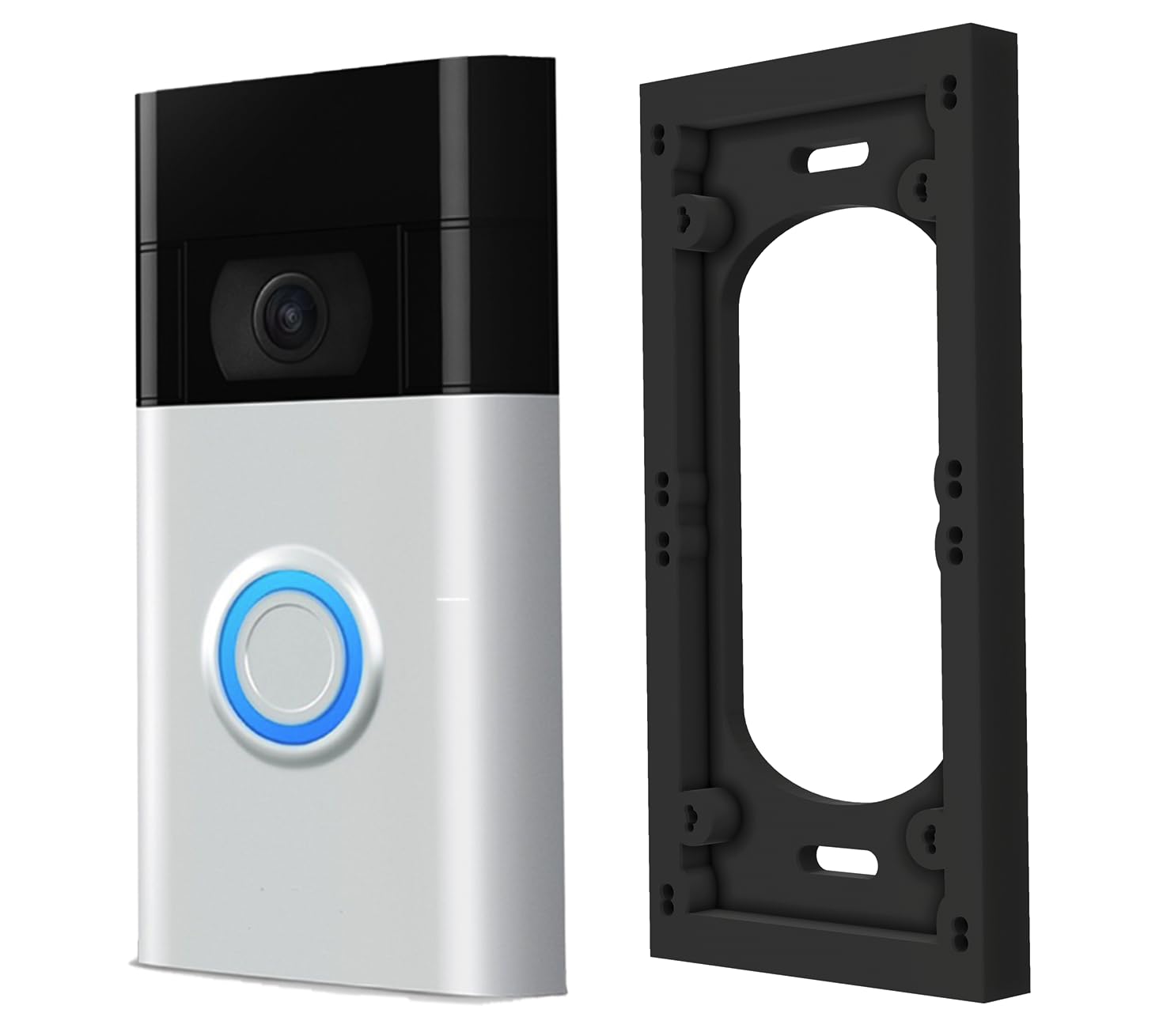 GESTECH Wall Spacer Mount Bracket for Video Doorbell 2nd Generation, 2, 3, 3 Plus, 4, Battery Models Plus & Pro and All-New Video Doorbell (2024) (10mm Wall Spacer)
