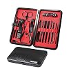 Manicure Set Pedicure Set Nail Clippers – Mifine 16 in 1 Stainless Steel Professional Pedicure Kit Nail Scissors…