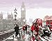 YEESAM ART Paint by Numbers for Adults Kids Beginner Canvas London Street Big Ben (Street, Without Frame)