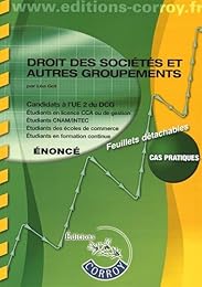Droit des sociétés, autres groupements, droit pénal des groupements d'affaires
