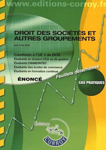 Droit des sociétés, autres groupements, droit pénal des groupements d'affaires