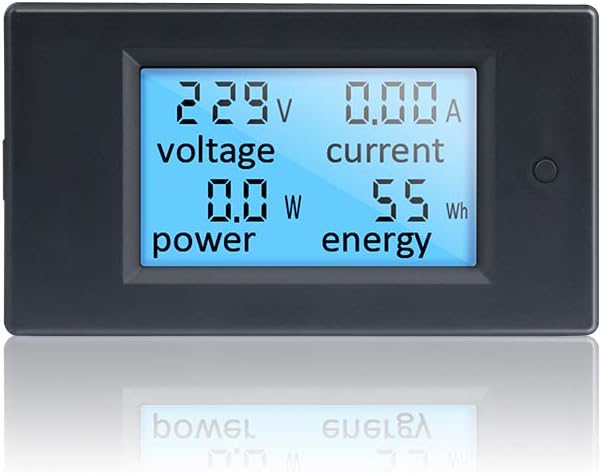 KETOTEK Voltmeter Ammeter, 20A 80-260V Electric Circuit Tester, LCD Display Multimeter with Power Overload Alarm