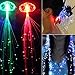 Rainbow Colors LED Lights Hair, Light-Up Fiber Optic LED Hair Barrettes Party Favors for Party, Bar Dancing Hairpin, Hair Clip, Multicolor Flash Barrettes Clip Braid, 12 Pack