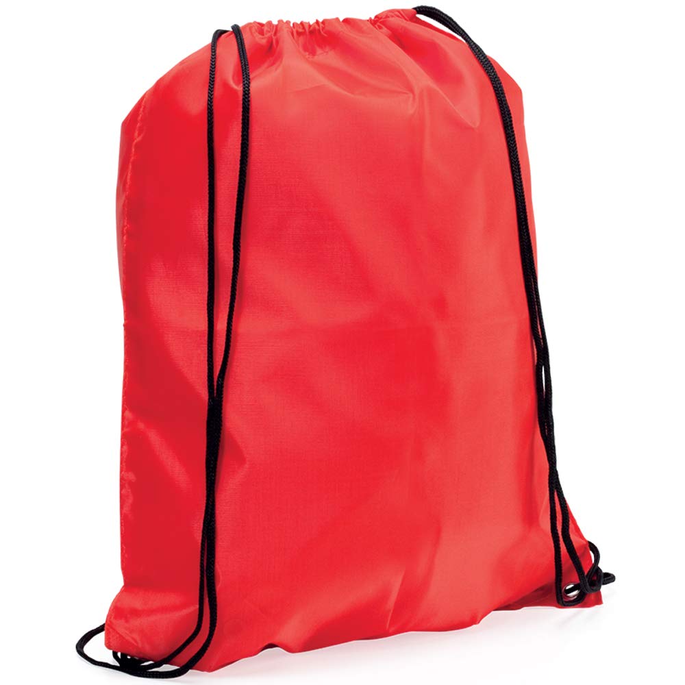 eBuyGB Drawstring Rucksack Bag, 42 cm, 1.5 L, Red, 12333
