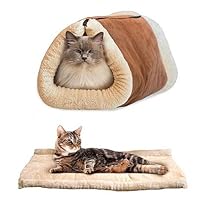 URTop 2-in-1 Cat Pet Bed Tunnel Cat Sleeping Bag Warm Pet Bed Sofa For Small Cat Dog House Lovely Soft Pet Cat Mat Cushion Pet Products Washable