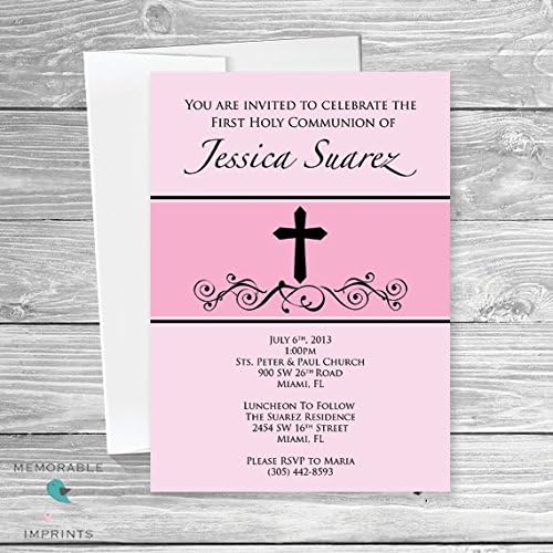 First Communion Invitations - Girl Communion Invitations - Communion Invitations - Religious Invitations - 10 Print Package