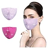 Rhinestone Face Cloth Mask Reusable Breathable