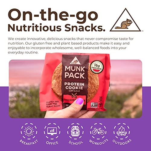 Munk Pack Soft Baked Protein Cookie Plant Based & Vegan Snacks Non