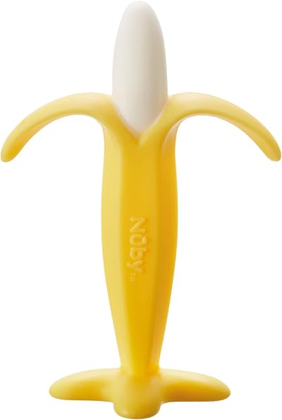 Nuby Banana Soothing Teether BPA-Free Easy Grip 3 Months Plus One Size