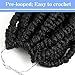 MOBOK 6packs NEW Goddess Locs Crochet Hair 14 Inch Pre-Looped Skinny River Fauxs Locs Wavy Crochet With Curly Hair In Middle And Ends (14inch, 1b#)