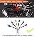 [No Mini]: Multi USB Charging Cable Short 3A,6 in 1 Multiple Charger Cord,USB 2.0 to USB C,Micro B,Phone Adapter Replacment for Cell Phones Tablets,Power Bank and More,Multi-Color,5.3 inch