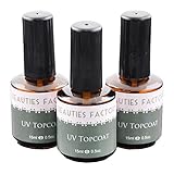 Beauties Factory 3 x UV TOP COAT Gel Nail Art Topcoat Polish