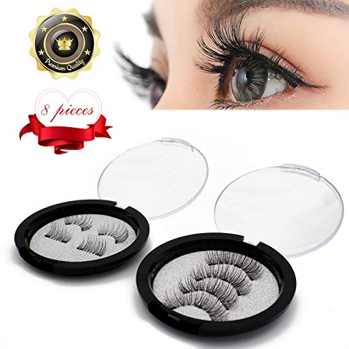 Magnetic False lashes 3 Magnets 100% Handmade Reusable Premium Quality Long Strip Deluxe Ultra Thin False Lashes - Thumbnail 7