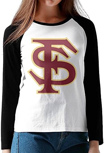 Vinda Women's Long Sleeve Raglan Tee Shirt Florida State University Black Size M