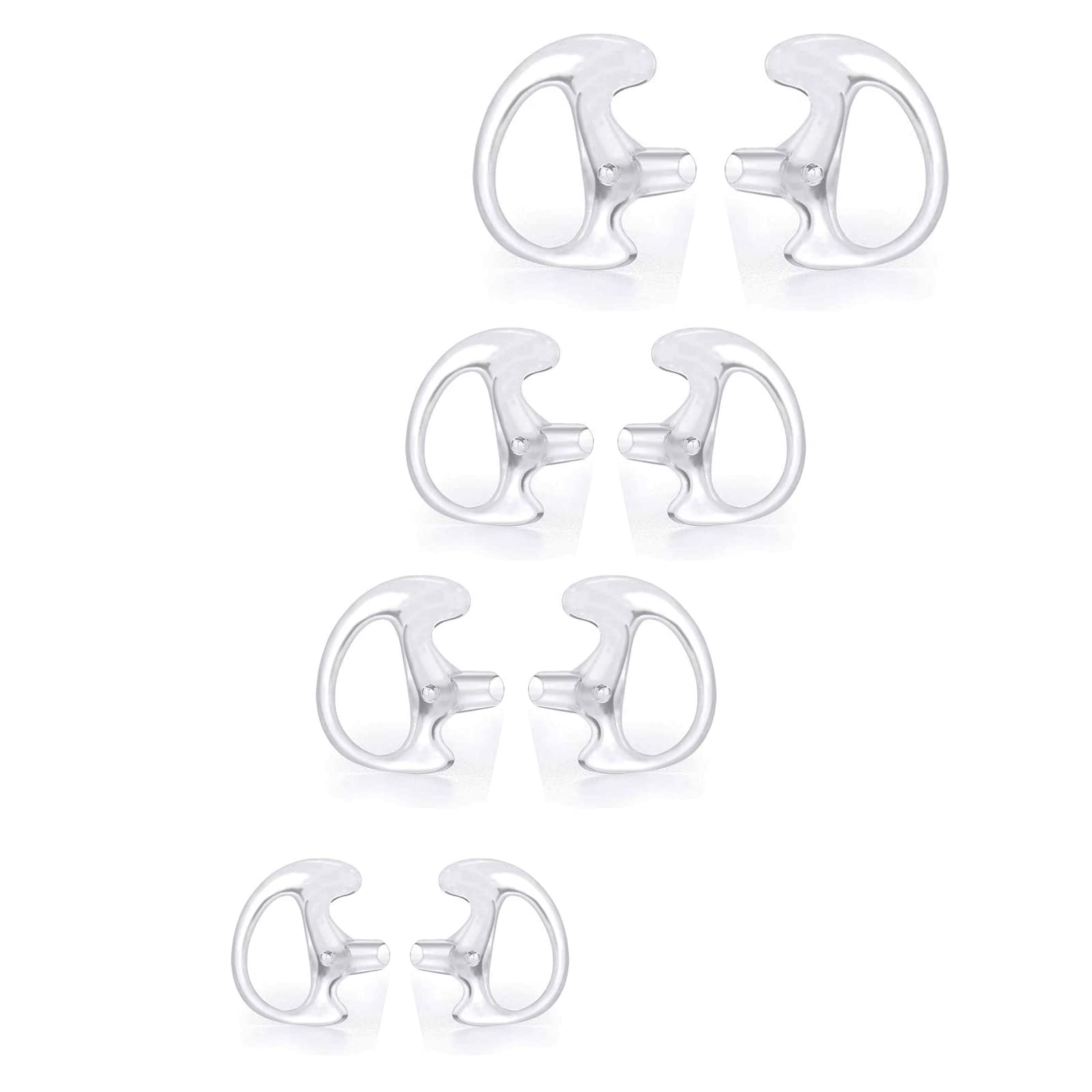 Photo 1 of Replacement Earmold Earpiece Earbud Earplug Ear Mold for Walkie Talkie Acoustic Tube Earpiece,Soft Silicone Earmould Replacement Earpiece Insert for Two Way Radio Air Acoustic Headset (Pair of 4)