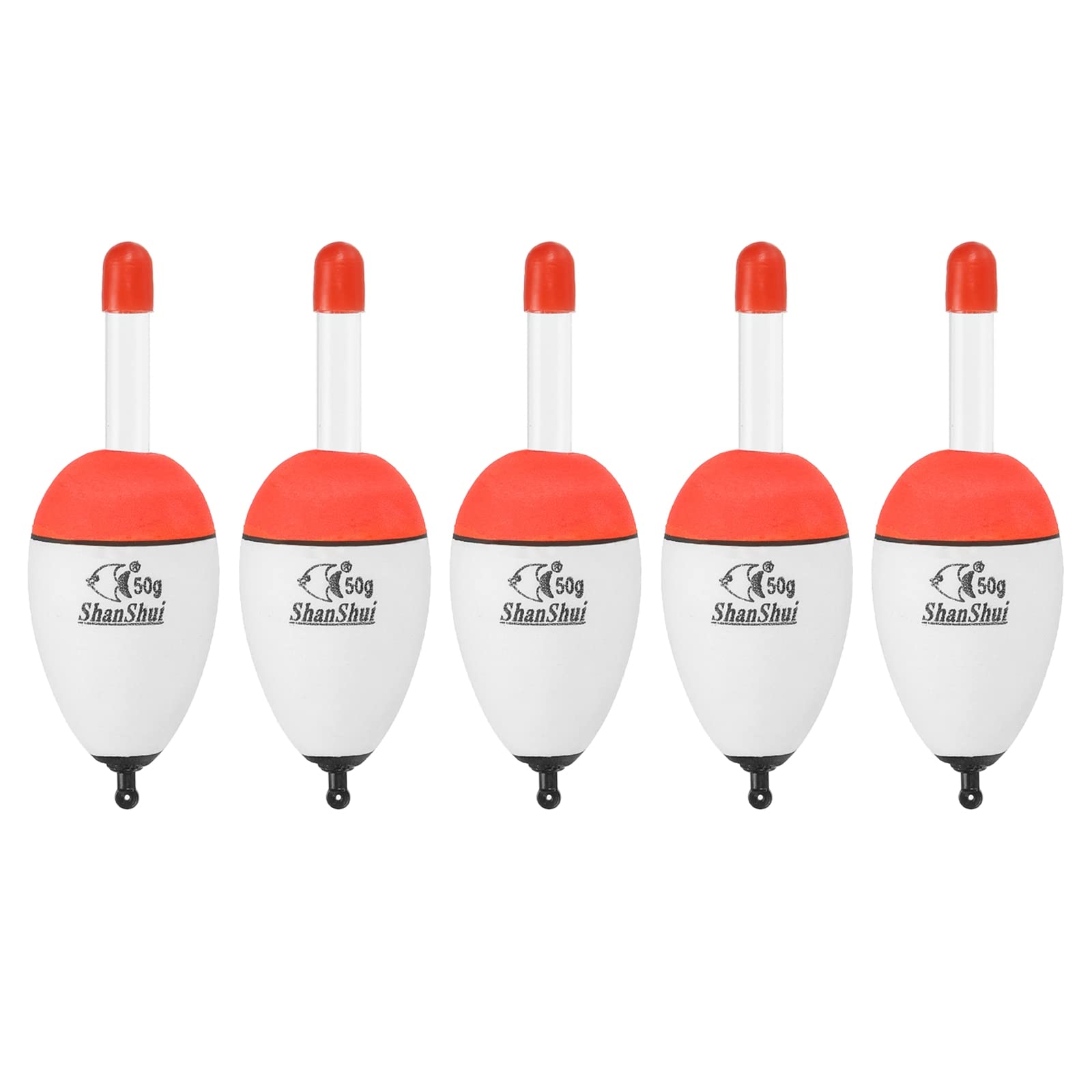 PATIKIL 0.18oz Fishing Bobbers, 5 Pack EVA Fishing Float for Saltwater Freshwater Fishing, White