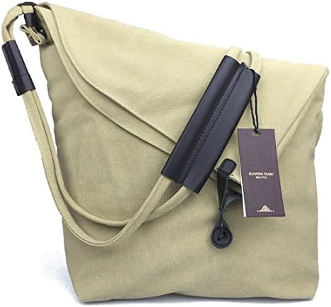 Women's Canvas Crossbody Bag Messenger Handbag Shoulder Bag for Women Girls(1-Khaki)