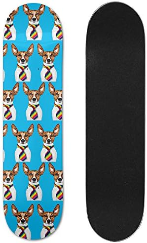 Dog Raibow Tie Animal Pattern Skateboard Deck Maple Hybrid Build Skateboard Deck 7.5"x31"