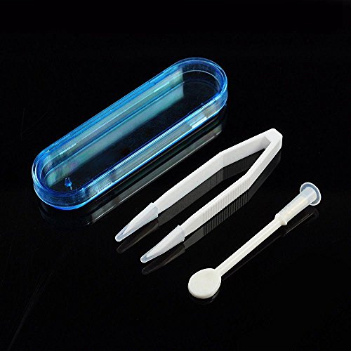 Ligntean Mini Portable Travel Soak Tweezer Container Eye Care Lenses Remover Tool Kit Storage Box