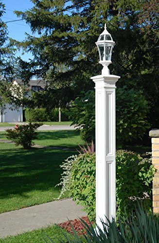 Mayne 5836-WH Liberty Lamp Post with 89-Inch Aluminum Ground Mount, White