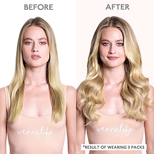 WENNALIFE Hellblond Highlights Goldblond Tape in Extensions Human Hair 40 cm, 50 g, 20 Pieces, Remy Hair Extensions