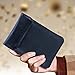 RFID Blocking Phone Purse Bag Genuine Leather Silence Pouch Passport Sleeve Anti-Radiation for Pregnant Women(Balck)
