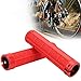 Alomejor Bike Grip 1Pair Silicone Handlebar Grip Cover Comfort Soft Bicycle Grip for Mountain Bike Road Bicycle(Red)thumb 4