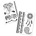 Hakuna 8 Sheets Temporary Tattoos - Over 40+ Henna Designs, Black&White Lace Style Body Art Stickers