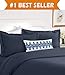 Elegant Comfort Best, Softest, Coziest Duvet Cover Ever! 1500 Thread Count Egyptian Quality Luxury Super Soft Wrinkle Free 2-Piece Duvet Cover Set, Twin/Twin XL, Navy Blue